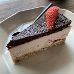 Strawberry cheesecake (vegan of course) at Vistro in Bangkok