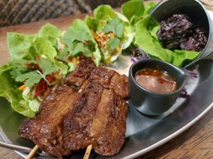 Moo ping at Vistro in Bangkok