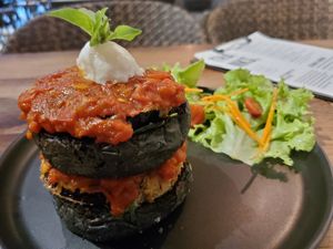 Parmigiana stack at Vistro in Bangkok