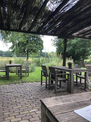 Outside dining area at Kaldenbroeck in Lottum