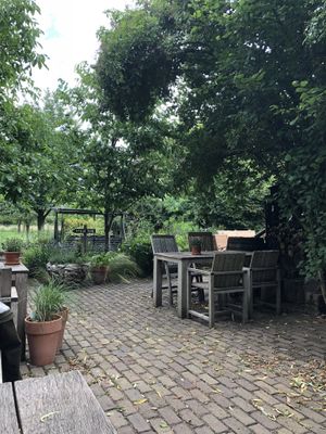 Outside dining area at Kaldenbroeck in Lottum