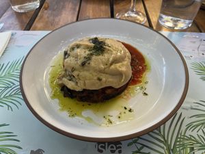 Vegan moussaka   at Artesanal in Skiathos