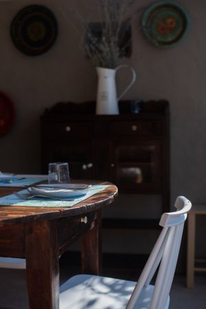 vintage interior at Artesanal in Skiathos
