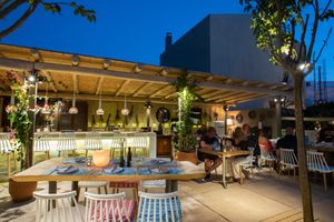 garden at Artesanal in Skiathos