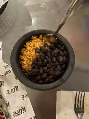 Beans and ricee #Veganuary at Dilla Libre in Scottsdale