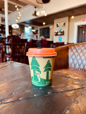 Oat milk cortado   at Wholly Grounds in Dayton