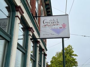 Wholly Grounds - sign outside  at Wholly Grounds in Dayton