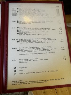 Menu 2/2  at Pipet & Co in Menorca