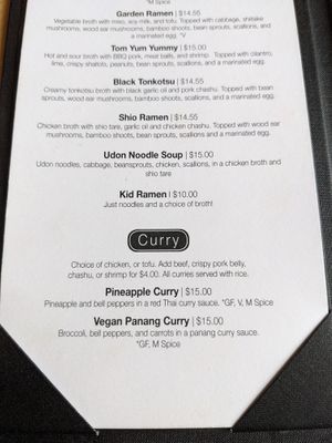 Menu at Bowl 91 in Appleton