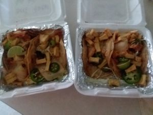 Tofu bulgogi tacos missing key ingredient: sauce.  at Bowl 91 in Appleton