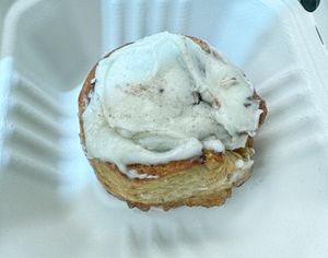 The cinnamon roll was okay. Wish it was more chewy and less well done.  at Coffea Roasterie and Espresso Bar in Sioux Falls