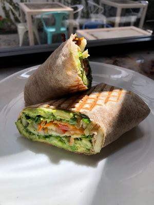 Vegan Veggie Avocado Wrap at Oakland Coffee & Juice Bar in Oakland Park