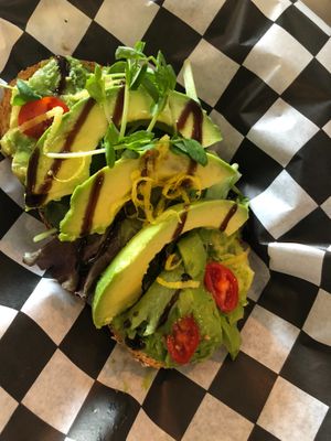 avocado toast at Oakland Coffee & Juice Bar in Oakland Park