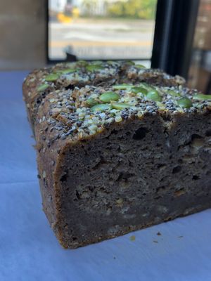 vegan banana bread at Oakland Coffee & Juice Bar in Oakland Park
