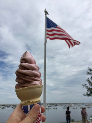 Vegan strawberry/chocolate twist at Ziggy's in Plymouth