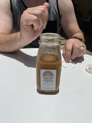 Cold brew with macadamia nut milk, maple syrup, + vanilla  at Choice Health Bar in Kaanapali