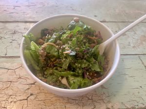 Buddha bowl (so good I almost ate the whole thing before I thought to take a picture )  at Choice Health Bar in Kaanapali
