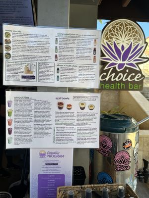 Menu  at Choice Health Bar in Kaanapali