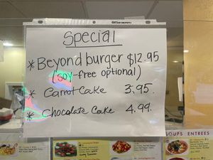 Burger & Cake at Loving Hut in Orlando