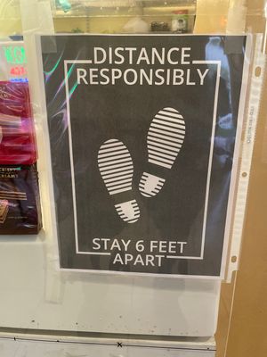 Distance  at Loving Hut in Orlando