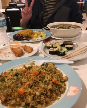 Sorry for the mess 😅 everything we ordered at Loving Hut in Orlando