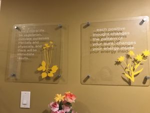 Quote in wall p1  at Loving Hut in Orlando