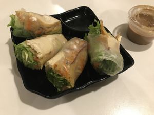 Spring rolls  at Loving Hut in Orlando
