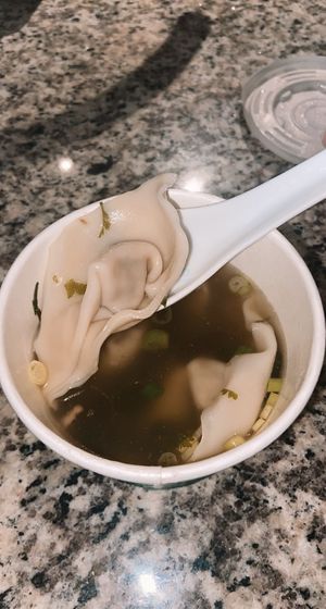 wonton soup at Loving Hut in Orlando