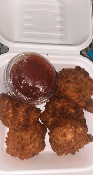 golden nuggets- they were basically chik nuggets   at Loving Hut in Orlando