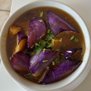 Eggplant Tofu at Loving Hut in Orlando