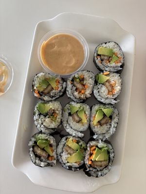 ocean sushi   at Loving Hut in Orlando