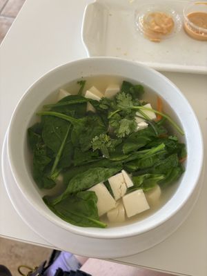 tofu soup  at Loving Hut in Orlando