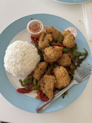 fried mushroom entree  at Loving Hut in Orlando