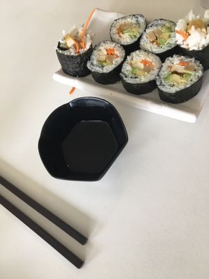 Sushi at Loving Hut in Orlando