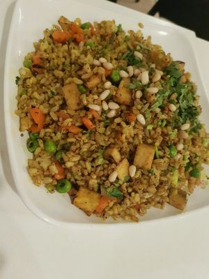 healthy rice at Loving Hut in Orlando