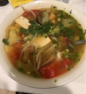 Sweet and Sour Soup.  So yum!! at Loving Hut in Orlando