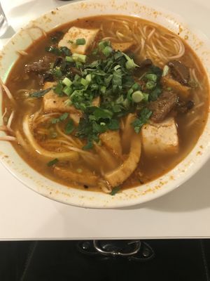 Bon Hue - Vietnamese noodle soup, not spicy & super flavorful!  at Loving Hut in Orlando