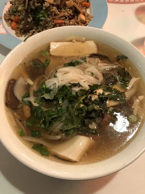 Pho soup  at Loving Hut in Orlando