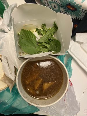 Pho soup  at Loving Hut in Orlando