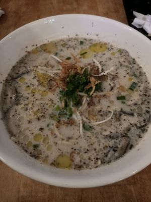 Creamy mushroom ramen at The Vegan Ramen in Da Nang