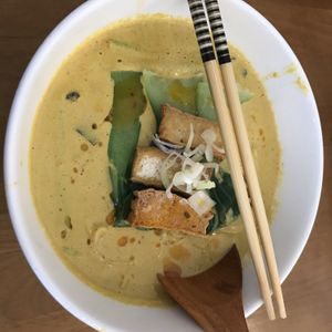 spicy coconut ramen👍👍 at The Vegan Ramen in Da Nang