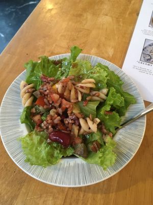 Complimentary salad  at The Vegan Ramen in Da Nang