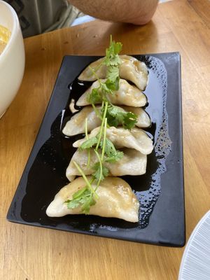 Dumplings - mushroom, lentils and onion at The Vegan Ramen in Da Nang