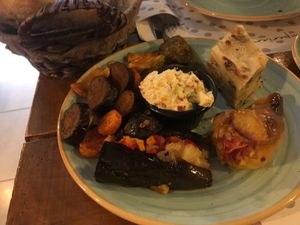 Vegetarian platter at Te Fisi in Shkoder