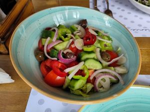 Mixed salad at Te Fisi in Shkoder