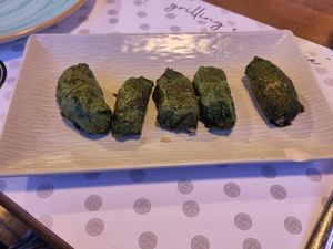 Japrak - filled wine leaves at Te Fisi in Shkoder