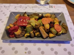 Cooked veggies at Te Fisi in Shkoder