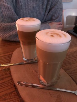 Latte Macchiato with Oat Milk - pay as you wish   at Raupe Immersatt Cafe in Stuttgart