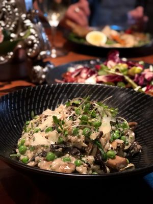 Mushroom and Pea Risotto at Verona Italy in Devonport