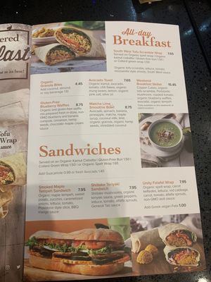 Menu at Copper Branch in New York City